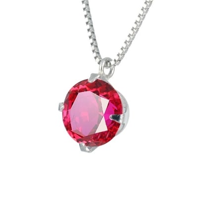 【京セラ】クレサンベール〈ルビー〉ペンダント(ジュエリー,ファッションジュエリー)