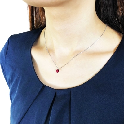 【京セラ】クレサンベール〈ルビー〉ペンダント(ジュエリー,ファッションジュエリー)