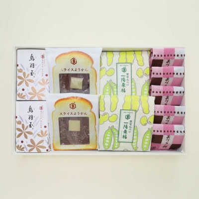 【京菓子司　亀屋良長】詰合せ(烏羽玉・あづき餅・スライスようかん・一陽来福)