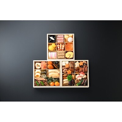 京料理 たん熊北店】京都市ふるさと納税限定おせち「夕顔」《三段重》3人前 | お礼品詳細 | ふるさと納税なら「さとふる」