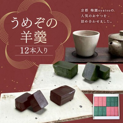 【甘党茶屋京梅園】うめぞの羊羹12本入り