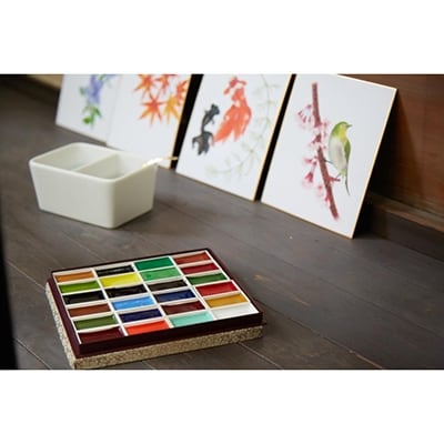 【上羽絵惣】顔彩24色セット