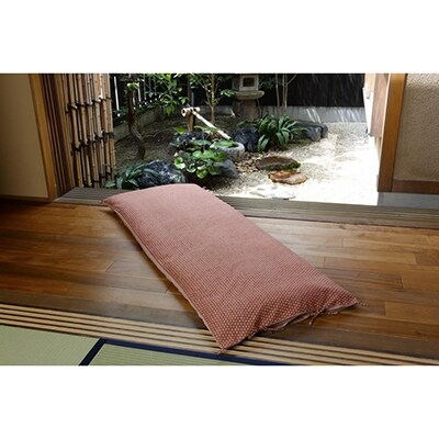 【洛中高岡屋】うたた寝にちょうどいい寛ぎのアイテム カバータイプごろ寝敷きふとん(ピンク系)