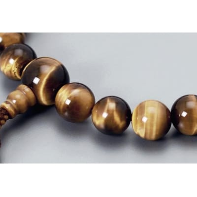 【京念珠】数珠 虎目石 正絹房【土屋念珠店/男性用/メンズ/念珠/略式/3646】