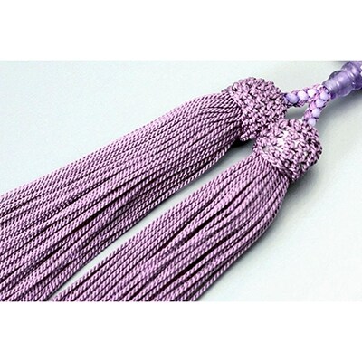 【京念珠】数珠 縞藤雲石 正絹房【土屋念珠店/女性用/レディース/念珠/略式/3758】