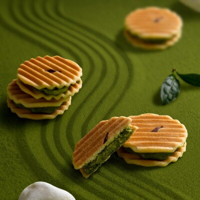 【鼓月】姫千寿せんべい　有機抹茶 12枚入り | 京都 スイーツ 和菓子 人気