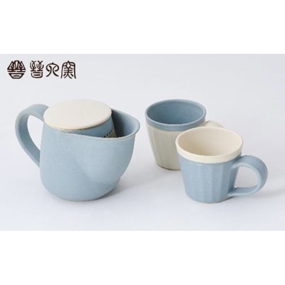 【晋六窯】PELICAN TEA POT/BLUE&CUP(色違いのCUP 2個)