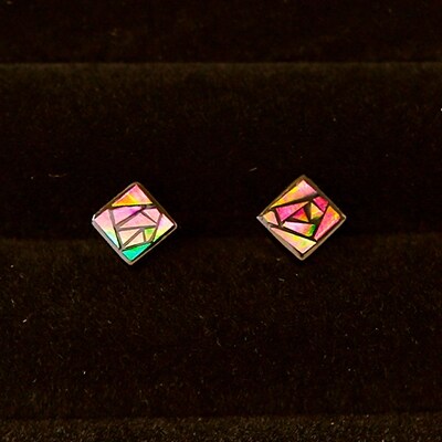 【伝統工芸を応援!】【嵯峩螺鈿・野村】螺鈿ジュエリー(ピアス・ばら)