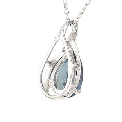 【京セラ】クレサンベール〈アレキサンドライト・天然ダイヤモンド〉ペンダント【ペアシェイプ/プラチナ】