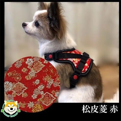 柴犬コウタのハッピィショップ 小型犬用 京都西陣金襴織 ハーネス 華 Hana 松皮菱 赤 お礼品詳細 ふるさと納税なら さとふる