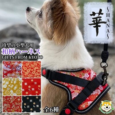 柴犬コウタのハッピィショップ 小型犬用 京都西陣金襴織 ハーネス 華 Hana 松皮菱 金 お礼品詳細 ふるさと納税なら さとふる