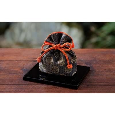 【石黒香舗】匂い袋 部屋用 置き型巾着大 (黒)