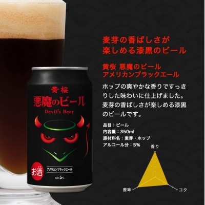 【黄桜】クラフトビール 「悪魔のビール アメリカンブラックエール」(350ml缶×24本)