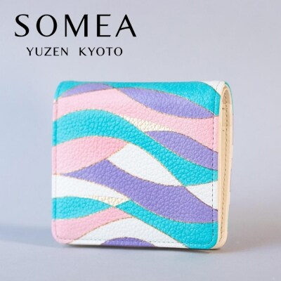 【池内友禅】SOMEA　バイフォールドウォレット　レザーモデル[重ね立涌/シオン]