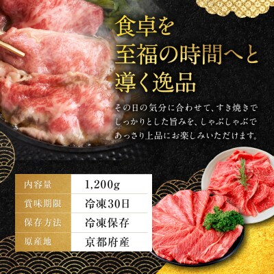 【銀閣寺大西】京都肉すき焼き・しゃぶしゃぶ用(1200g)|老舗精肉店 有名店 お肉 人気 おすすめ