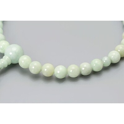 【京念珠】ビルマ翡翠 8mm玉 正絹松風頭房【土屋念珠店/女性用/レディース/念珠/略式/3760】