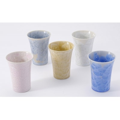 【陶あん】花結晶フリーカップ(金)