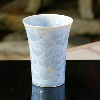 【陶あん】花結晶フリーカップ(銀藤)