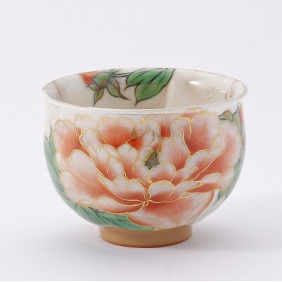 陶あん】京焼・清水焼 色絵牡丹オクシマ湯呑み | お礼品詳細