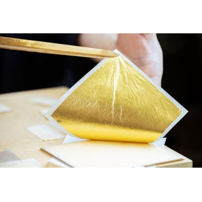 【金箔押　山村】DAYBREAK 長財布 (アクア)