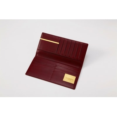 【金箔押　山村】Byobu 長財布(緋色)