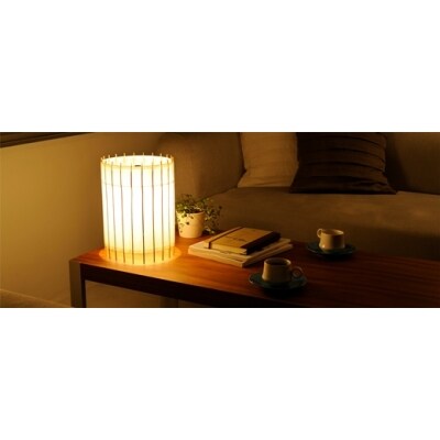 【日吉屋】自立式テーブルスタンド照明 和紙の色(ナチュラル白)