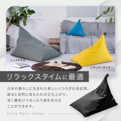 【大東寝具】tetra 8号帆布(レギュラーサイズ)【ビーズクッション座椅子】(黒)