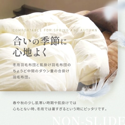 【大東寝具工業】≪春秋用≫大東寝具工業オリジナルプレミアム　合掛け羽毛布団　オズゴ　シングル