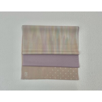 【光映工芸】京都発!伝統工芸品　金彩友禅暈し染ストール (ベージュ色×ピンク色×虹暈し)
