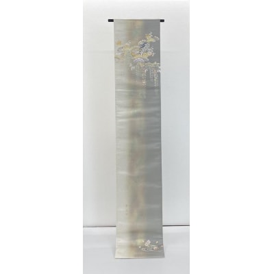 【光映工芸】京都発!伝統工芸品　袋帯(雪輪松藤 グレー地 引箔) ≪着物・訪問着の格式を上げる帯≫