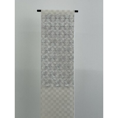 【光映工芸】京都発!伝統工芸品　袋帯(花割付 白地) ≪着物・訪問着の格式を上げる帯≫