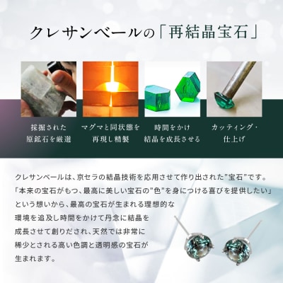 【京セラ】クレサンベール〈アレキサンドライト〉ピアス【2.16CT/PT900】