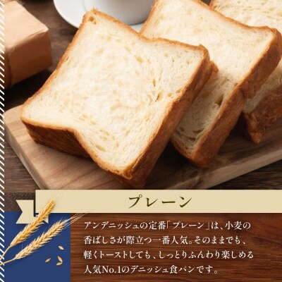 【ANDE】デニッシュ食パン プレーン・メープル・ショコラーデ 各1斤サイズ 3本セット