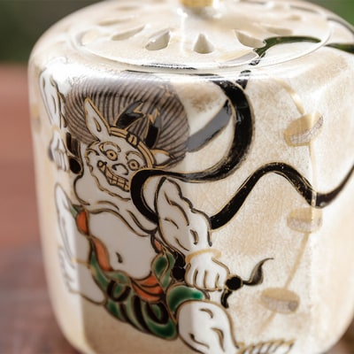 【小手鞠窯】香炉(風神雷神)