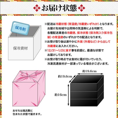 【京都祇園 岩元】冷蔵おせち三段重「匠」カニver. 約3～4人前|本格 料亭おせち 毎年完売必至 