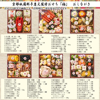 【京都祇園 岩元】冷蔵おせち六段重「極」約7～8人前(おせち,おせち料理,京おせち)