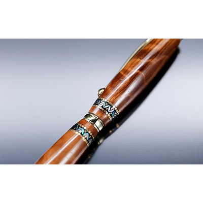 【伝統工芸を応援!】【嵯峩螺鈿・野村】螺鈿ボールペン 屋久杉