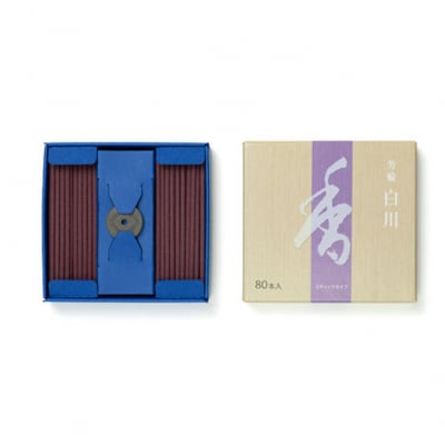 【香老舗 松栄堂】麗香炉 (ほっほ/芳輪 白川スティック80本セット)