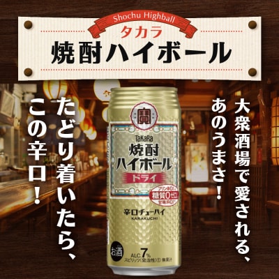 【宝酒造】タカラ「焼酎ハイボール」<ドライ>(500ml×24本) タカラ　チューハイ