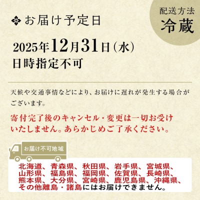 【高雄錦水亭】生おせち二段重 3人～4人前|京都 老舗 本格おせち 人気おせち