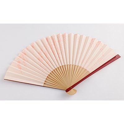 【伏見上野旭昇堂】漆喰京扇子(桜)|京都 扇子 京扇子 人気