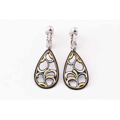 【中嶋象嵌】透かし唐草ピアス