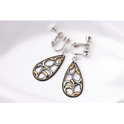 【中嶋象嵌】透かし唐草イヤリング