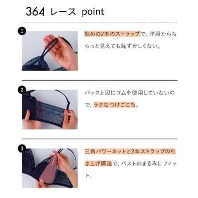 【ウンナナクール】364 レース(Sサイズ)ブラック1枚|京都 ワコール