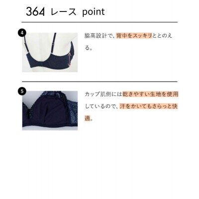 【ウンナナクール】364 レース(Mサイズ)ネイビー1枚|京都 ワコール