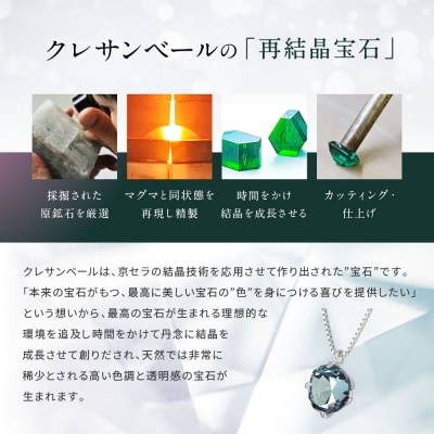 【京セラ】クレサンベール〈アレキサンドライト〉ネックレス【一粒/0.60CT/プラチナ】