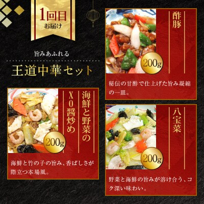 <定期便・3回>【チャイナノーヴァ】中華惣菜定期便　2か月ごと全3回