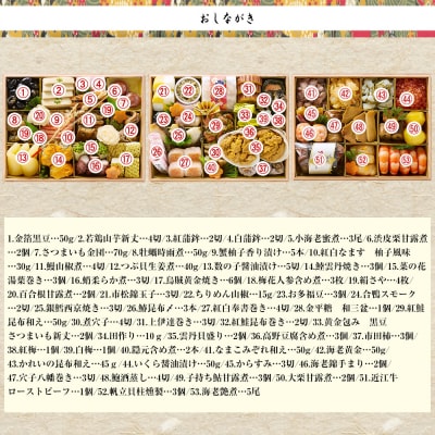 【京都祇園 岩元】冷蔵おせち三段重「冠寿」約3～4人前|本格 料亭おせち 毎年完売必至 人気