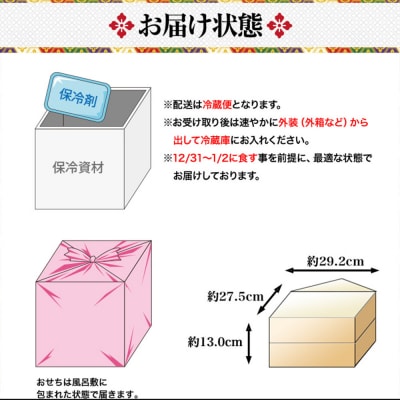 京料理 道楽 国産 弐段生おせち「うけもち」約3～5人前|老舗料亭 本格和風おせち 贅沢 人気