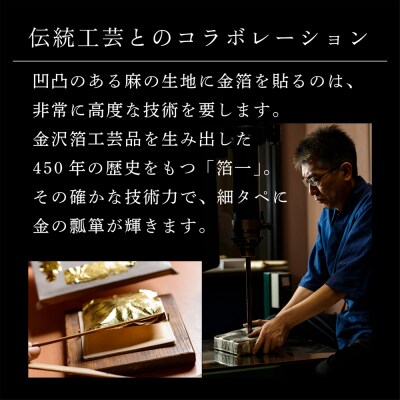 【京都洛柿庵】細タペ 本金箔「六金瓢」